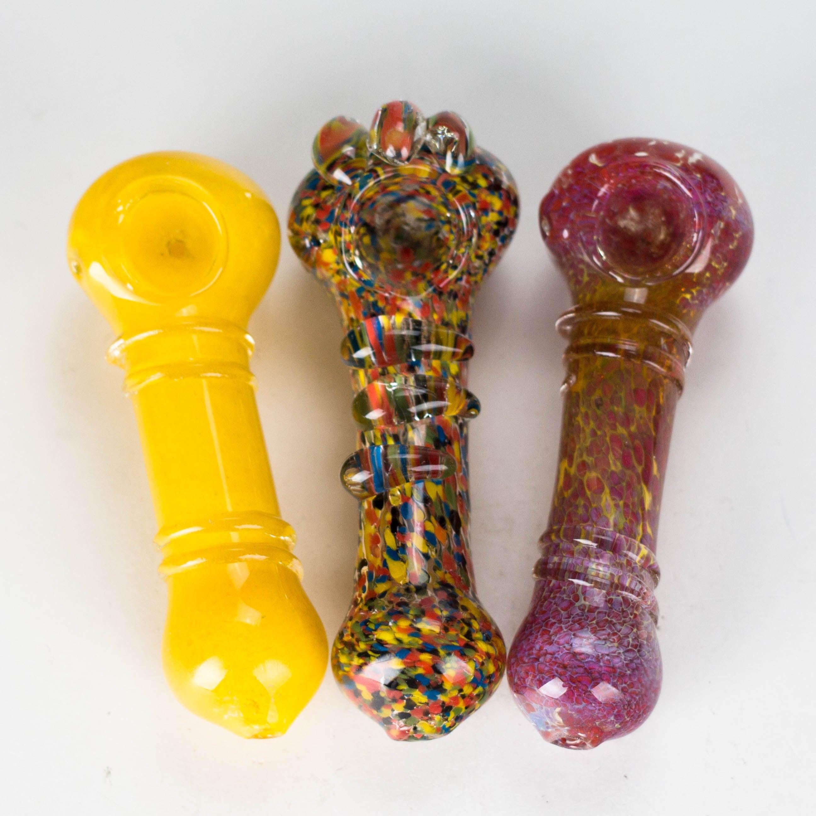 6" Heavy Fancy Glass Handpipe – 2-Piece Set | Durable Design Main image