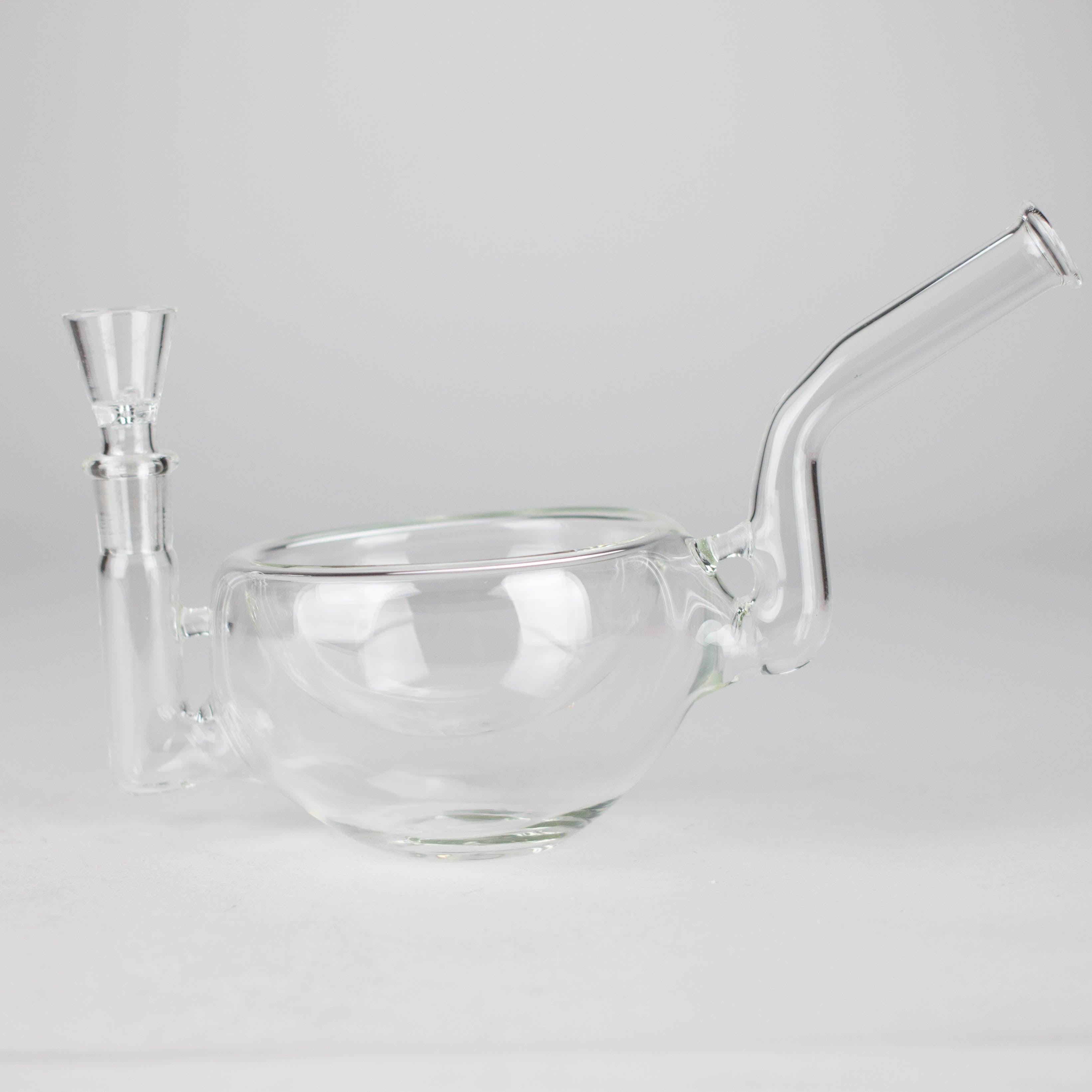 Clear Katora Water Pipe – Unique Bowl-Style Design with 14mm Joint Secondary image