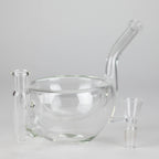 Clear Katora Water Pipe – Unique Bowl-Style Design with 14mm Joint