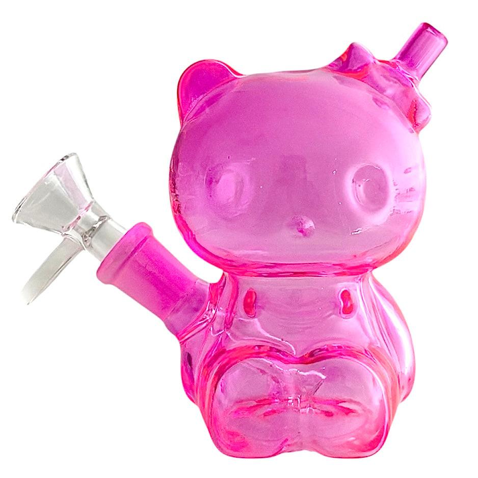 4-1/2" Bear Design Glass Bong