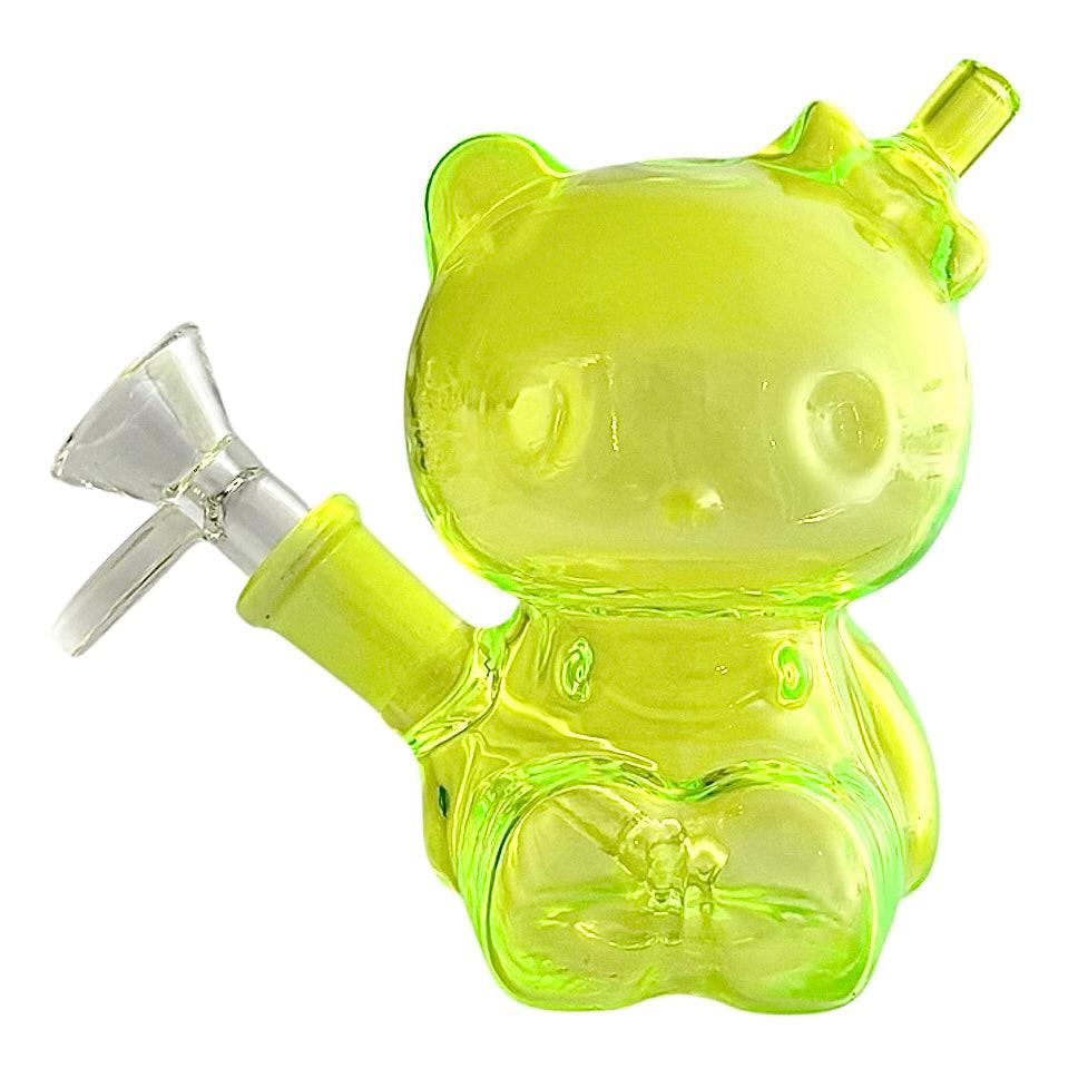 4-1/2" Bear Design Glass Bong