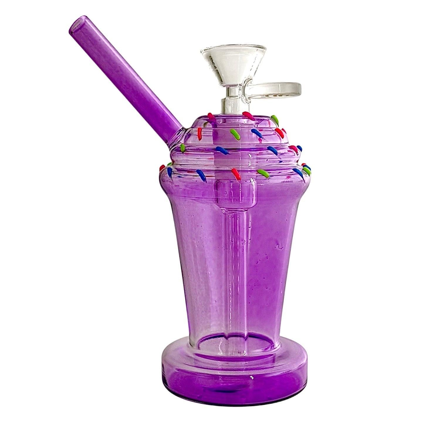 5-3/4" Milkshake Design Glass Bong