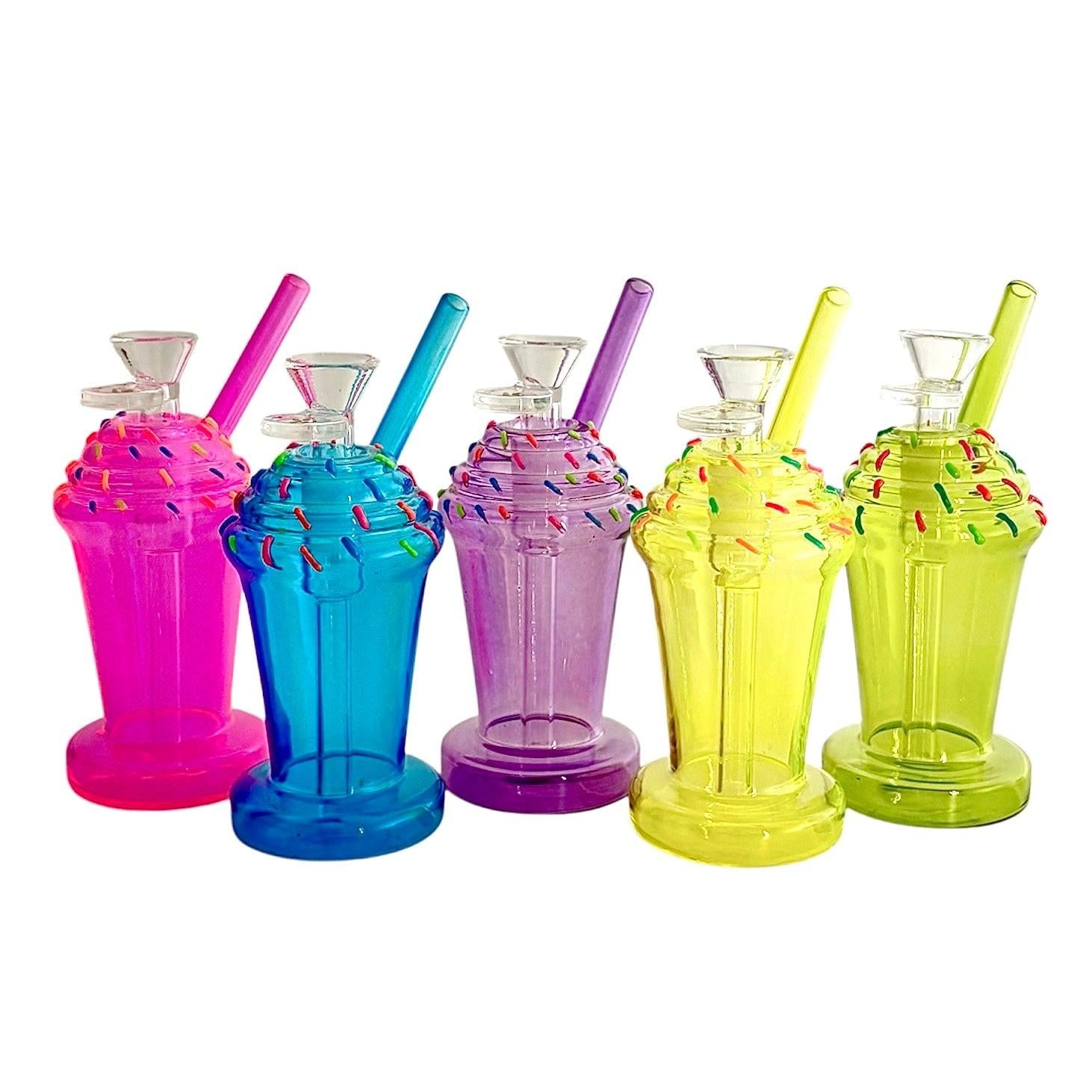 5-3/4" Milkshake Design Glass Bong Main image
