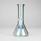 8" Electroplate Glass Beaker Bong – 5mm Thick | Ice Catcher | 3-Piece Set