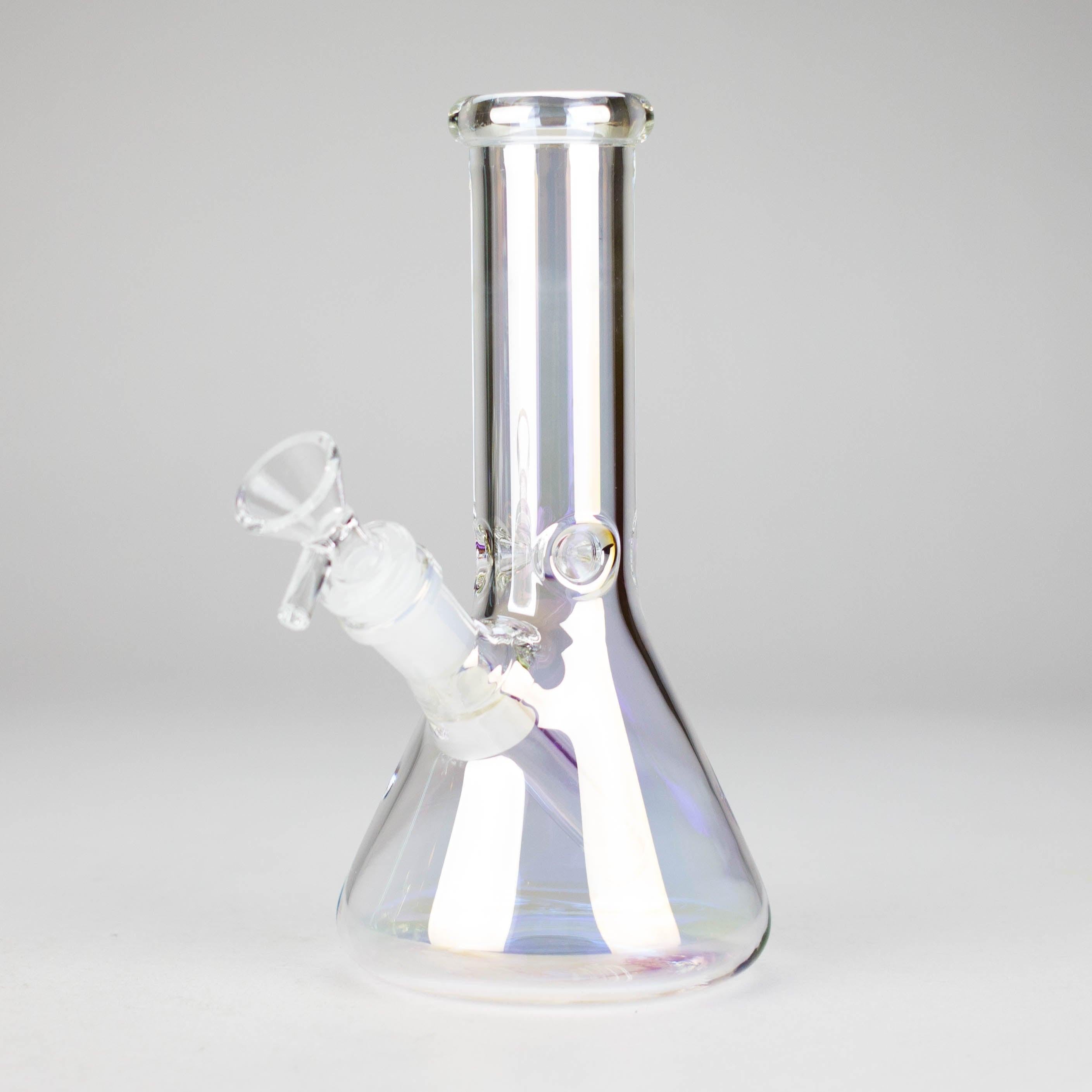 8" Electroplate Glass Beaker Bong – 5mm Thick | Ice Catcher | 3-Piece Set Secondary image