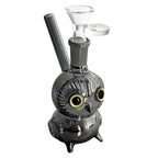 5.5" Owl Design Electroplate Glass Bong – Compact & Stemless