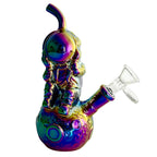 6" Astronaut Design Electroplate Glass Bong – Compact & Stemless