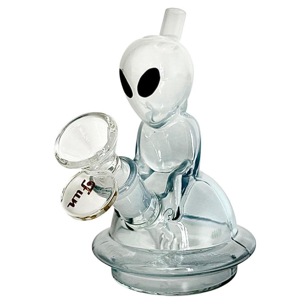 5" Alien Design Glass Bong – Compact & Stemless
