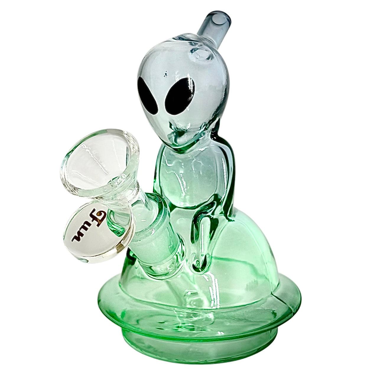 5" Alien Design Glass Bong – Compact & Stemless