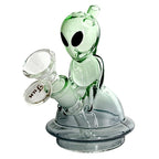 5" Alien Design Glass Bong – Compact & Stemless