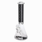 14" Stylish Glow-in-the-Dark Glass Bong – 7mm Thick