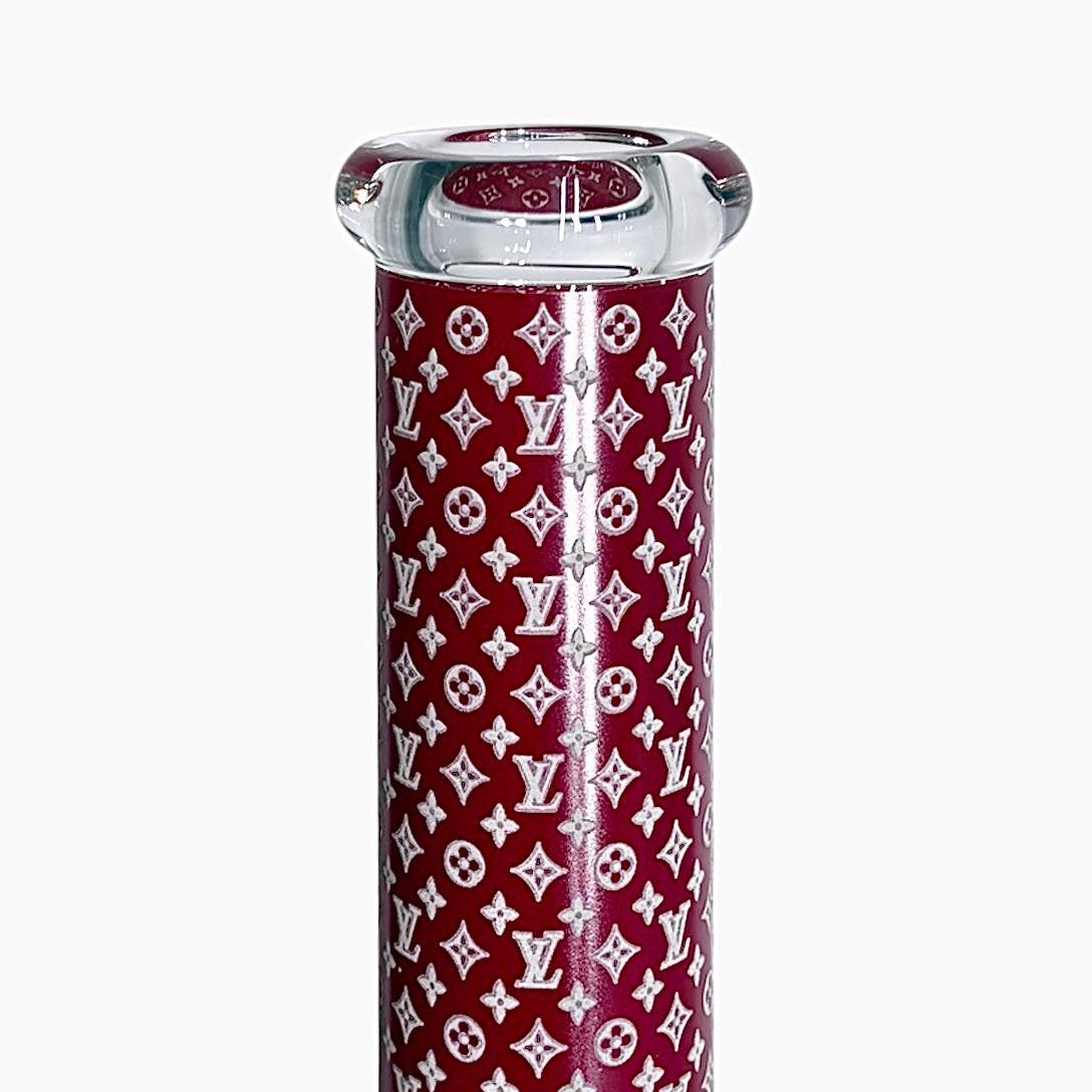 14" Stylish Glow-in-the-Dark Glass Bong – 7mm Thick