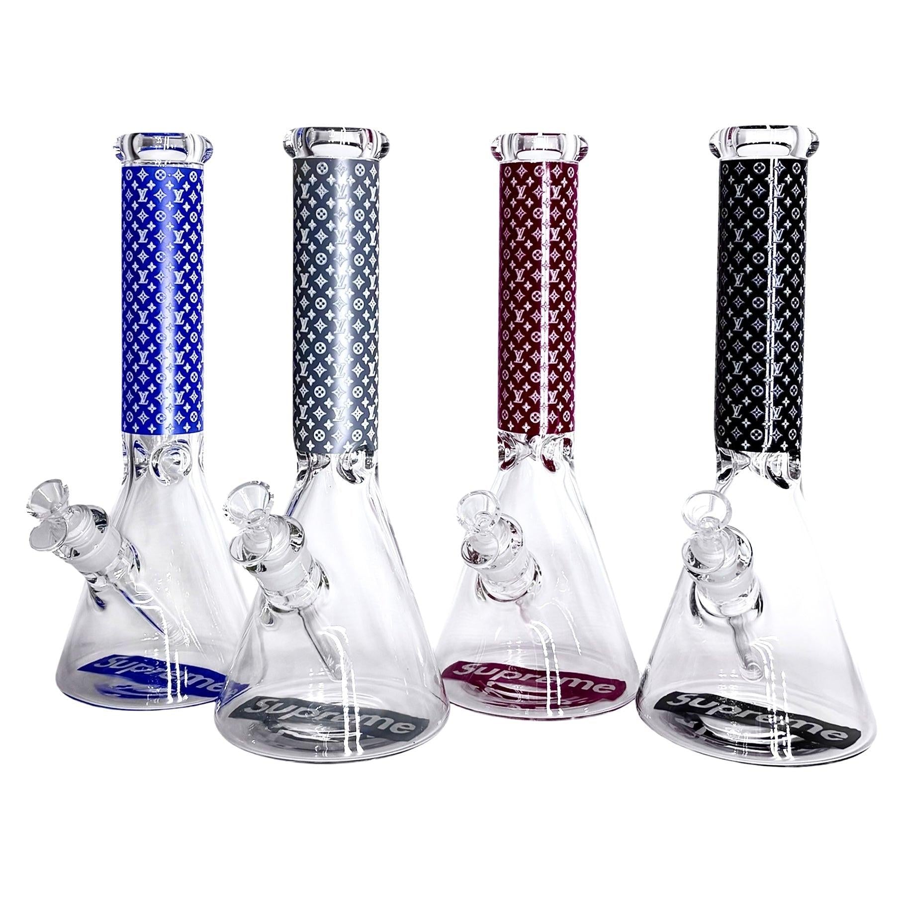 14" Stylish Glow-in-the-Dark Glass Bong – 7mm Thick Main image