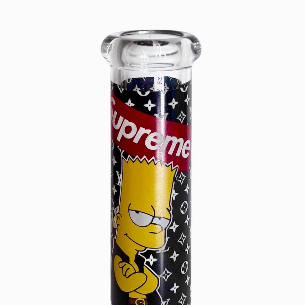 10" Cartoon Glow-in-the-Dark Glass Beaker Bong – 3-Piece Set