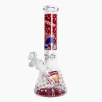 10" Cartoon Glow-in-the-Dark Glass Beaker Bong – 3-Piece Set