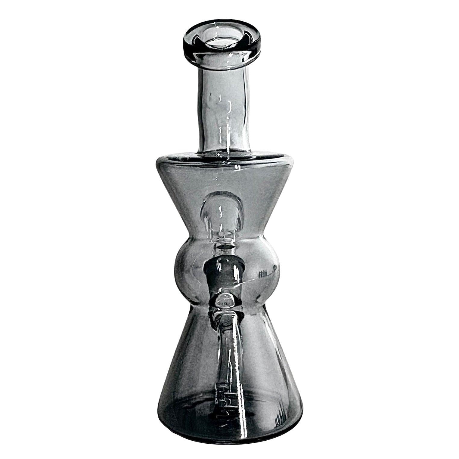 6" Hourglass Electroplate Glass Bong – Compact & Stemless