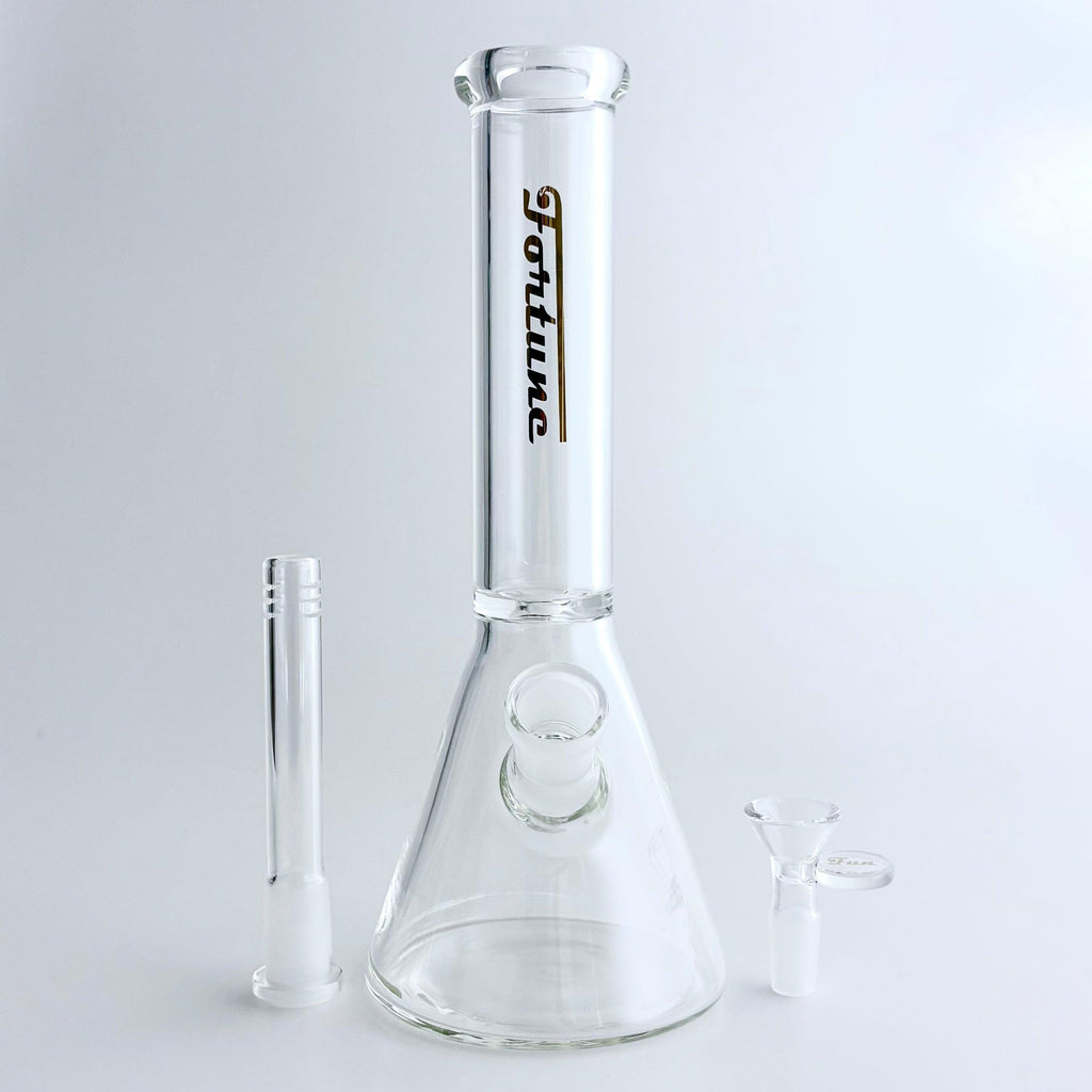 Fortune | 10" Clear Beaker Glass Bong – 5mm Thick