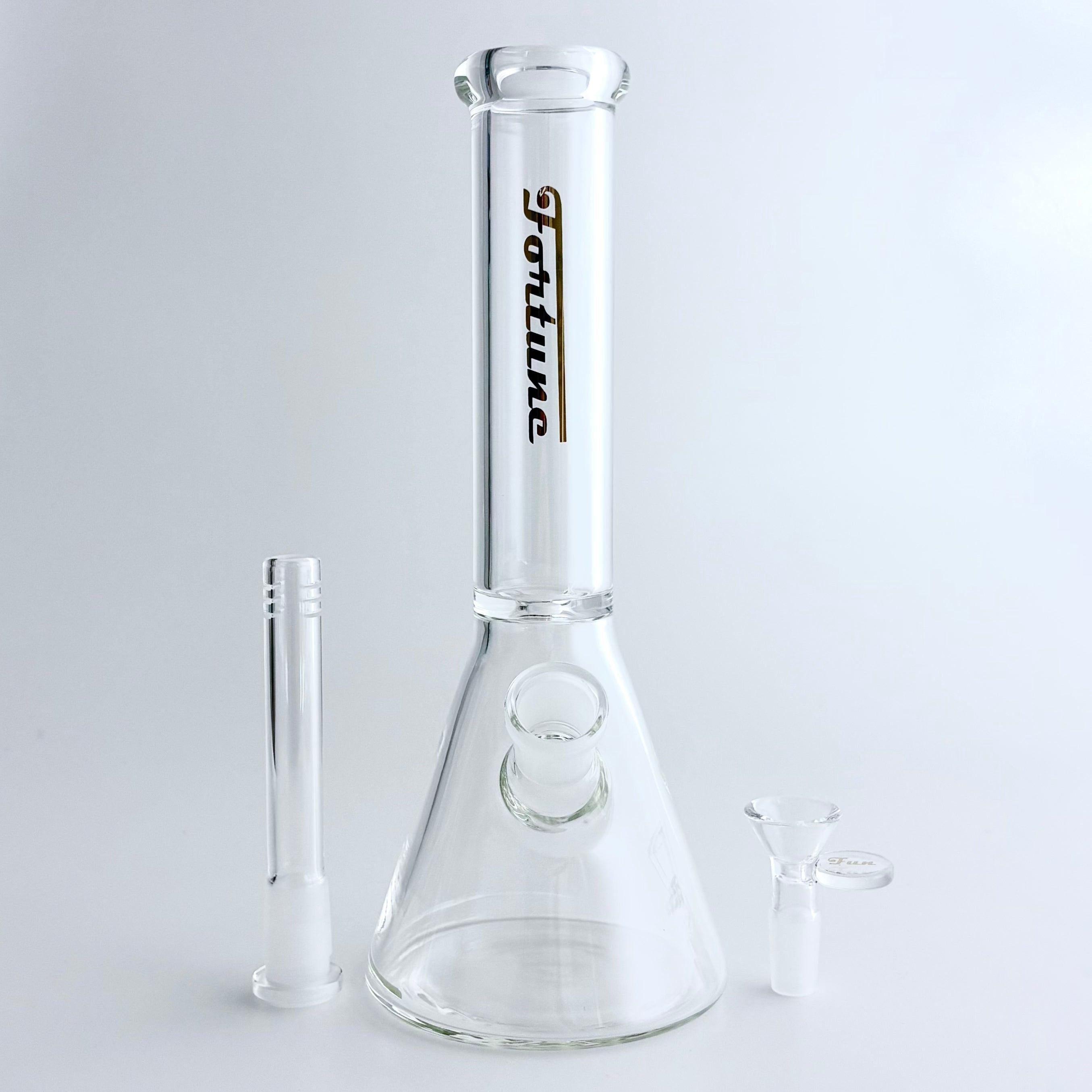 Fortune | 10" Clear Beaker Glass Bong – 5mm Thick