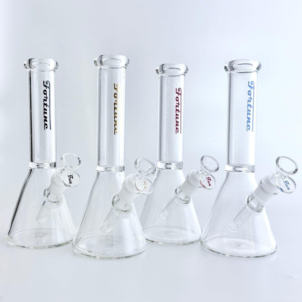 Fortune | 10" Clear Beaker Glass Bong – 5mm Thick