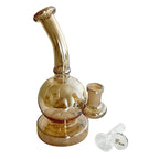 Fortune | 6-3/4" Ball Shape Electroplate Glass Bong – Compact & Stemless