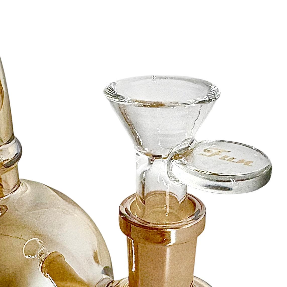 Fortune | 6-3/4" Ball Shape Electroplate Glass Bong – Compact & Stemless