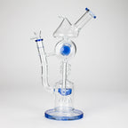 12″ Recycler Glass Bong – 5MM Thick Borosilicate with Coil Tube Design [C1575]