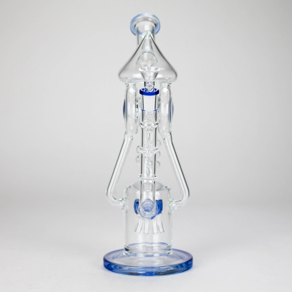 12″ Recycler Glass Bong – 5MM Thick Borosilicate with Coil Tube Design [C1575]