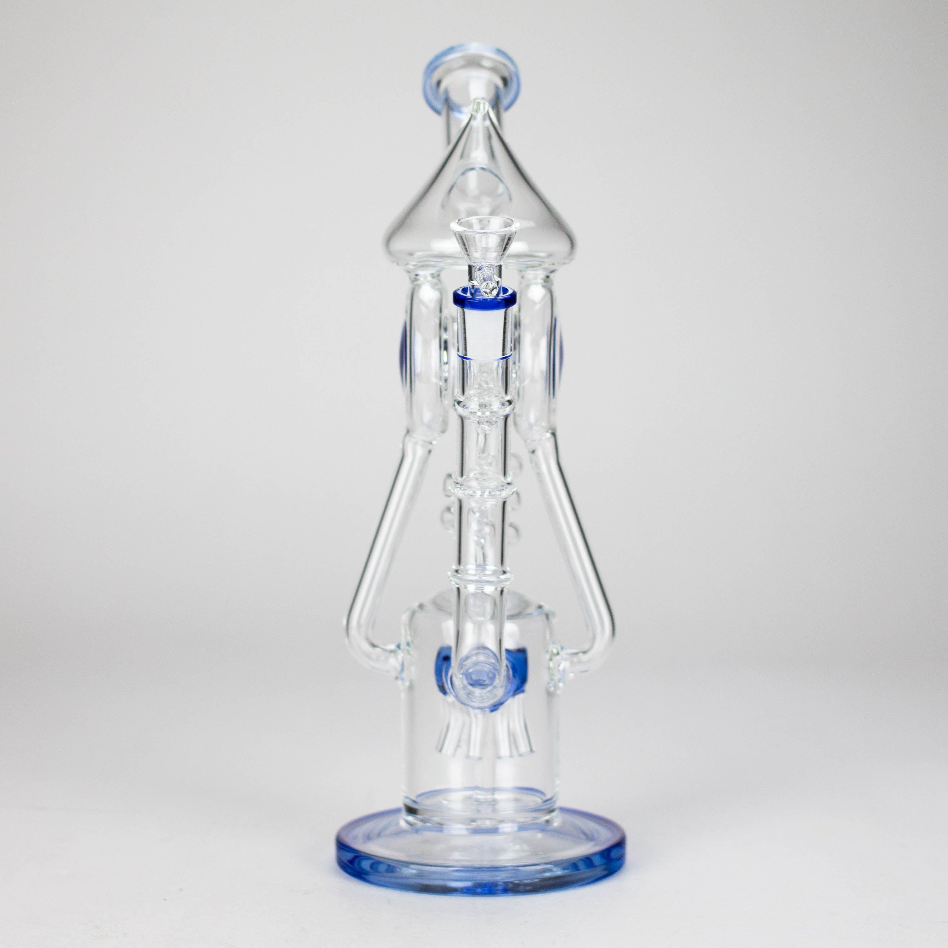12″ Recycler Glass Bong – 5MM Thick Borosilicate with Coil Tube Design [C1575]