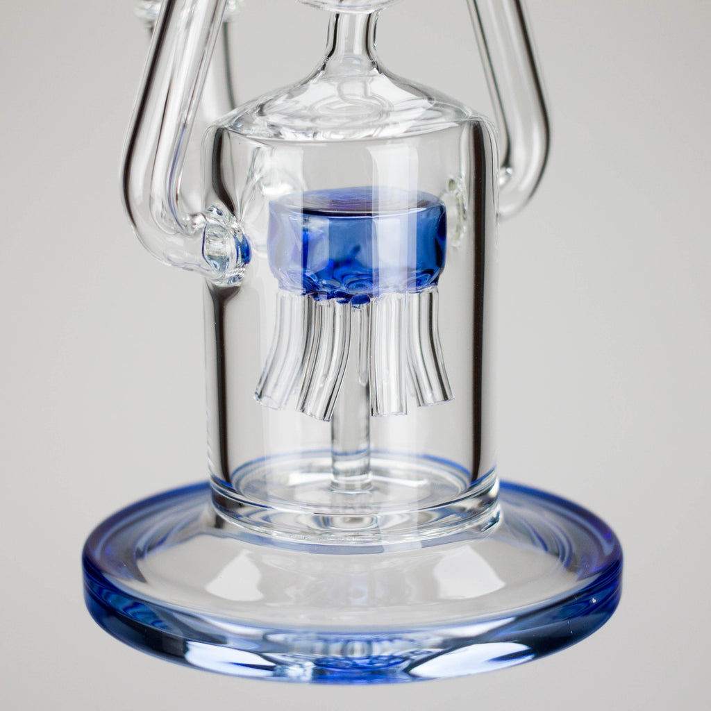12″ Recycler Glass Bong – 5MM Thick Borosilicate with Coil Tube Design [C1575]