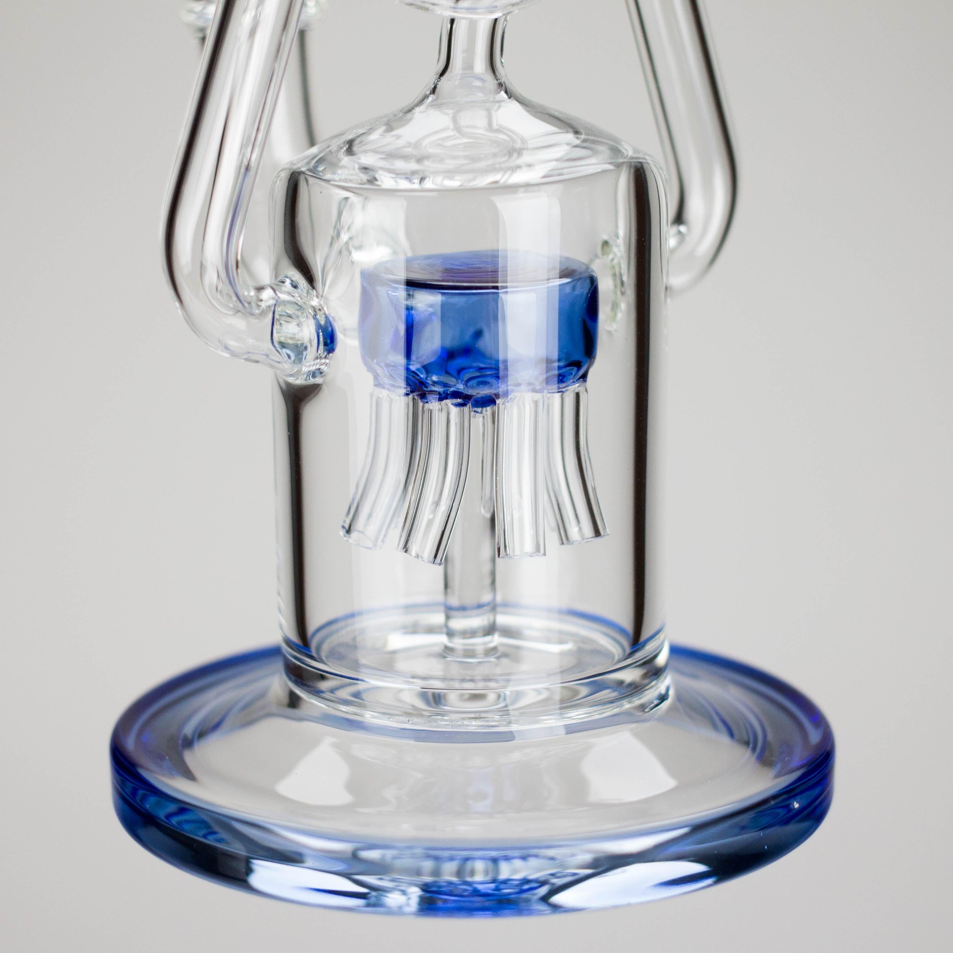 12″ Recycler Glass Bong – 5MM Thick Borosilicate with Coil Tube Design [C1575]