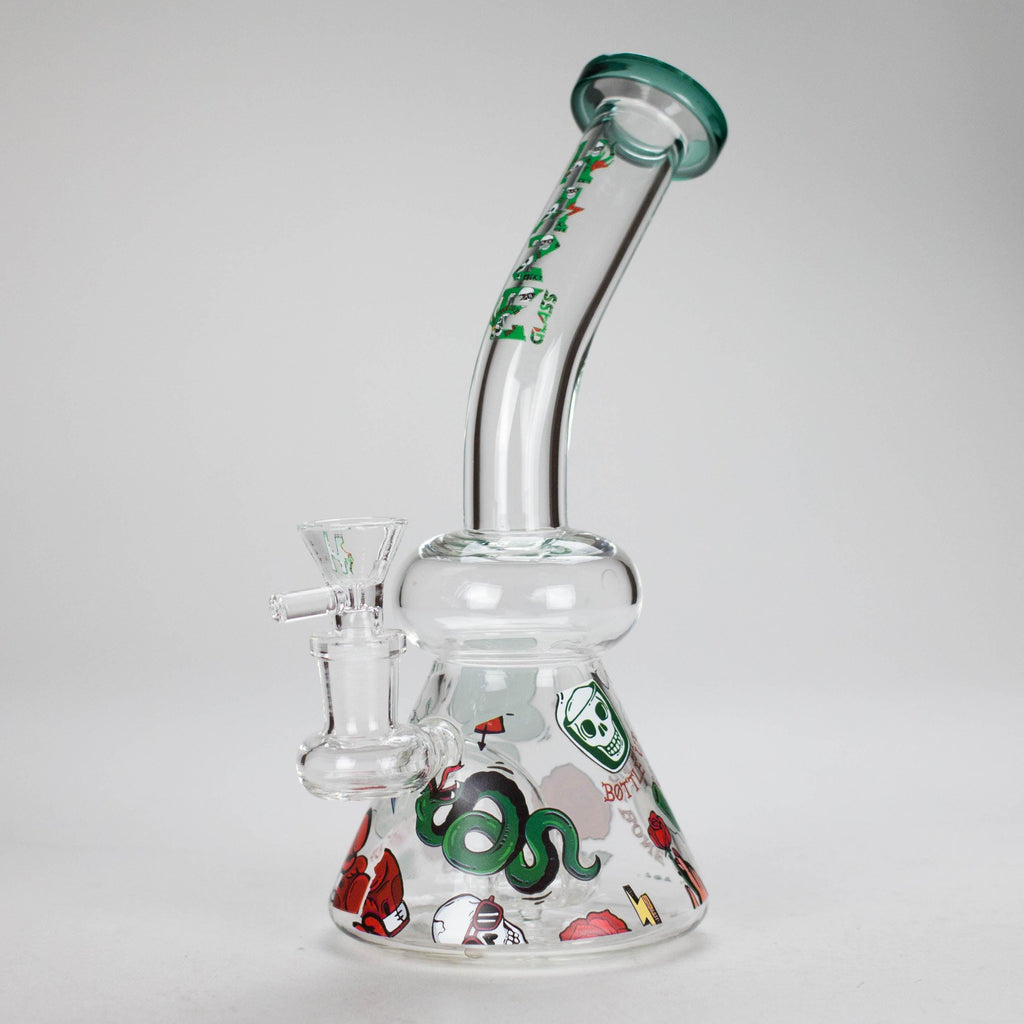 Haze | 8.5″ ROCK’N’ROLL Glass Rig – Teal (Mini-L)