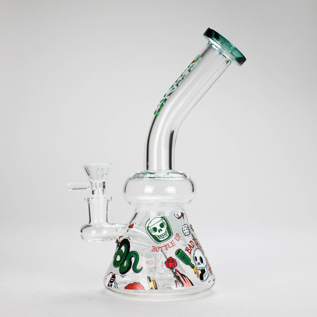 Haze | 8.5″ ROCK’N’ROLL Glass Rig – Teal (Mini-L)