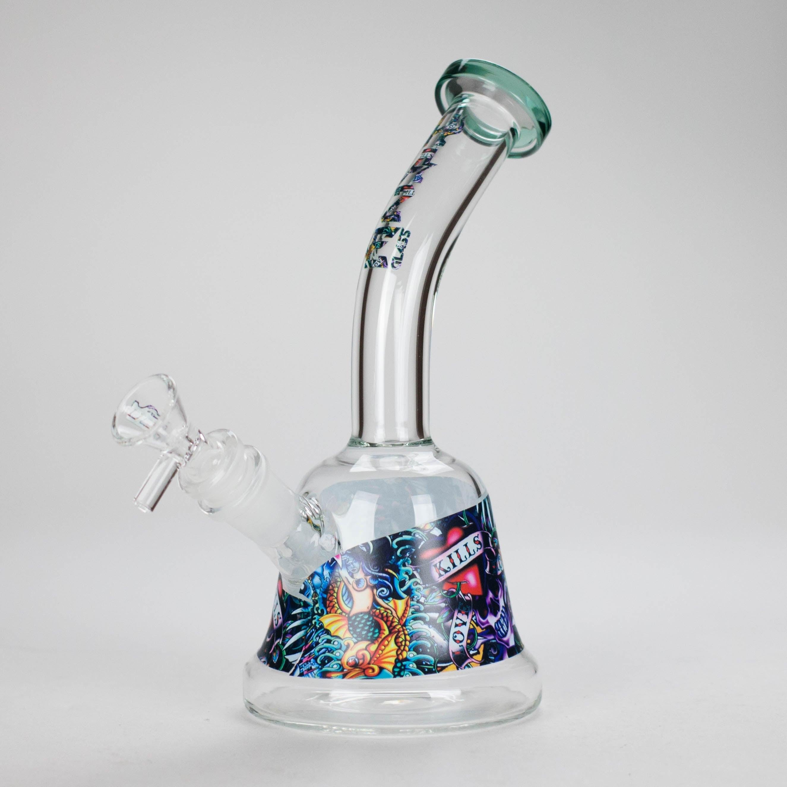 Haze | 8″ Kills Glass Bong – Teal (Mini-N) Main image