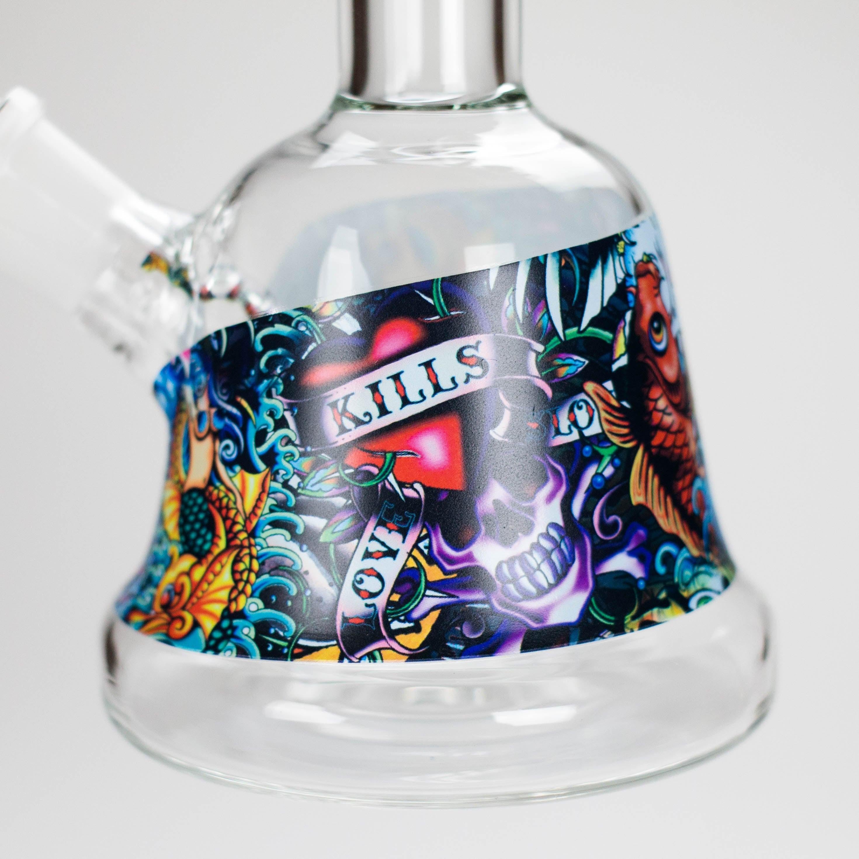 Haze | 8″ Kills Glass Bong – Teal (Mini-N)