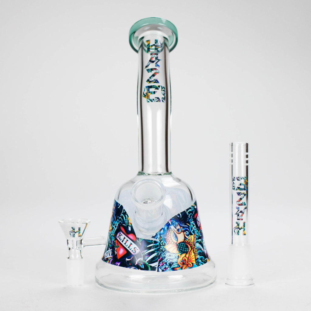 Haze | 8″ Kills Glass Bong – Teal (Mini-N)