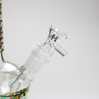 Haze | 9″ Leaves Dome Beaker Glass Bong – White (Mini-O)