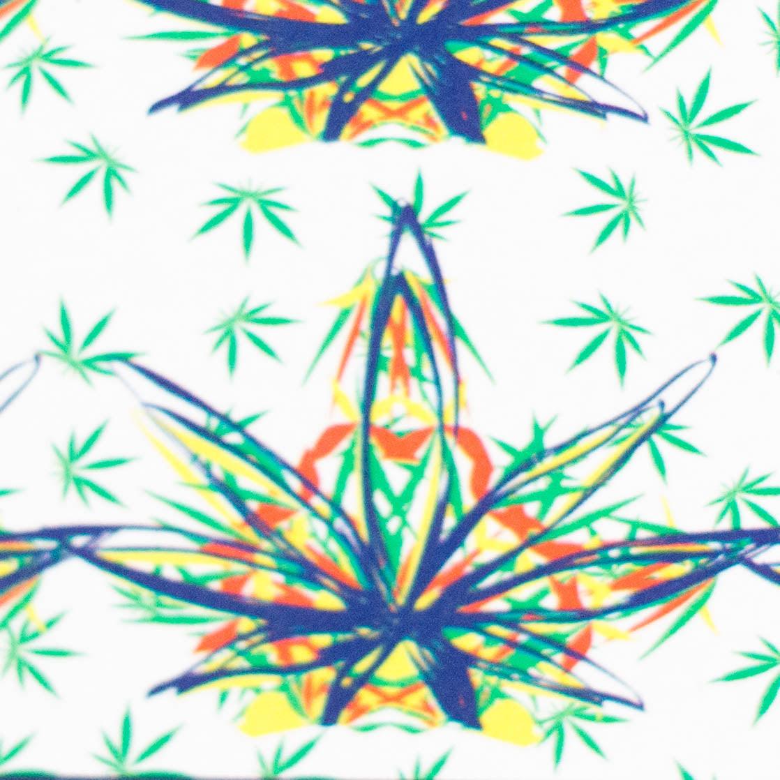 Haze | 9″ Leaves Dome Beaker Glass Bong – White (Mini-O)