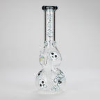 Haze | 9″ Skulls Bubble Glass Bong – Charcoal Black (Mini-P)