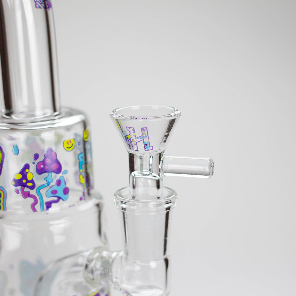 Haze | 9″ 420 Trip Glass Bong – Jade Yellow (Mini-B)
