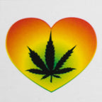 Haze | 9″ Heart Leaf Bubble Base Glass Bong – Teal (Mini-R)