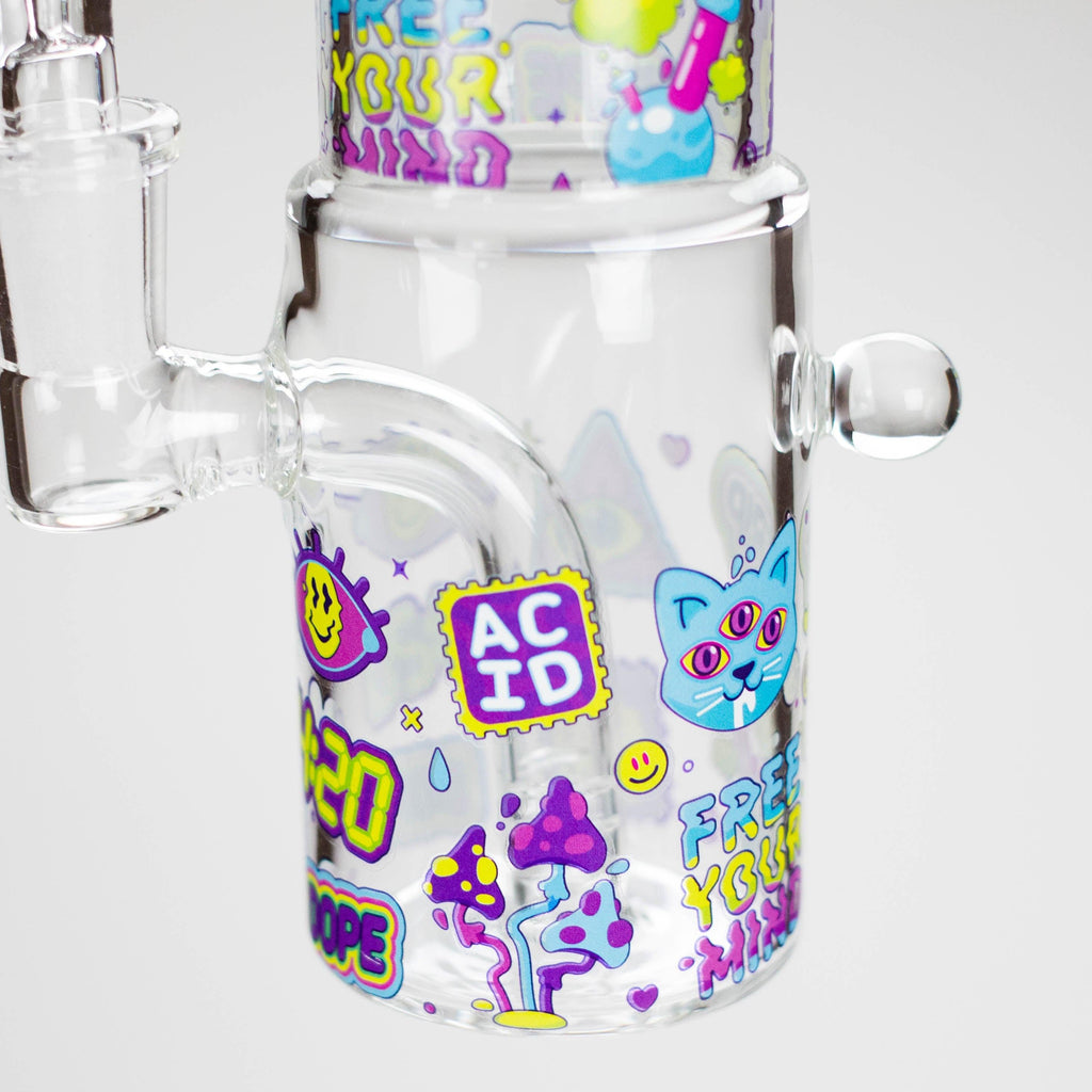 Haze | 9″ 420 Trip Glass Bong – Jade Yellow (Mini-B)