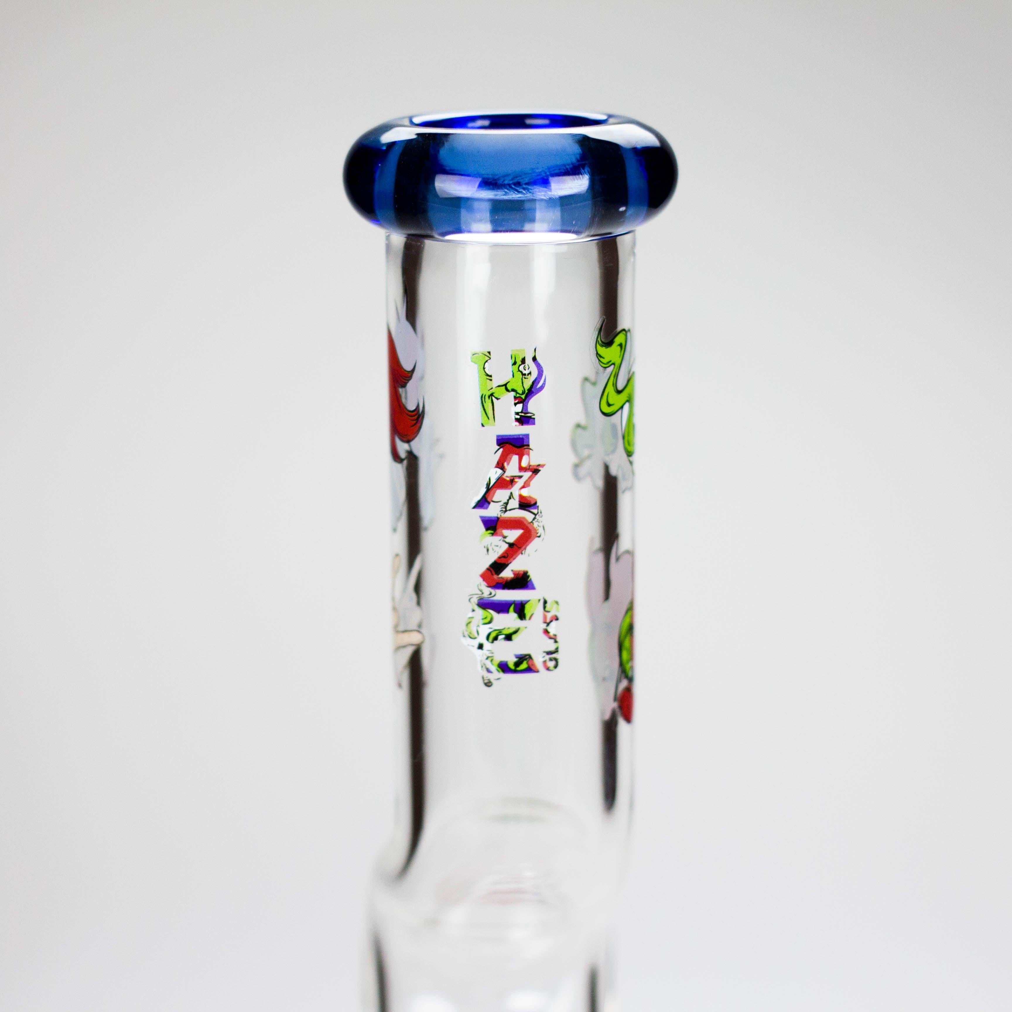 Haze | 9″ Smoking Zig-Zag Glass Bong – Blue (Mini-T)