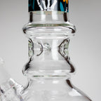 Haze | 9″ Skull Hand & Flower Bubble Base Glass Bong – Pink (Mini-V)