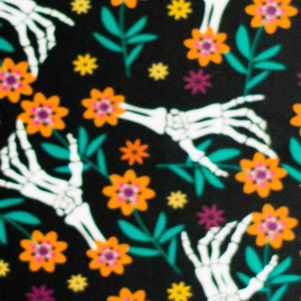 Haze | 9″ Skull Hand & Flower Bubble Base Glass Bong – Pink (Mini-V) Secondary image