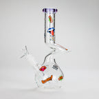 Haze | 9″ Zong Glass Bong with Color Lip – Purple (Mini-W)