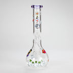 Haze | 9″ Zong Glass Bong with Color Lip – Purple (Mini-W)
