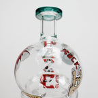 Haze | 6″ Rock Music Bubble Dome Glass Bong – Teal (Mini-D)