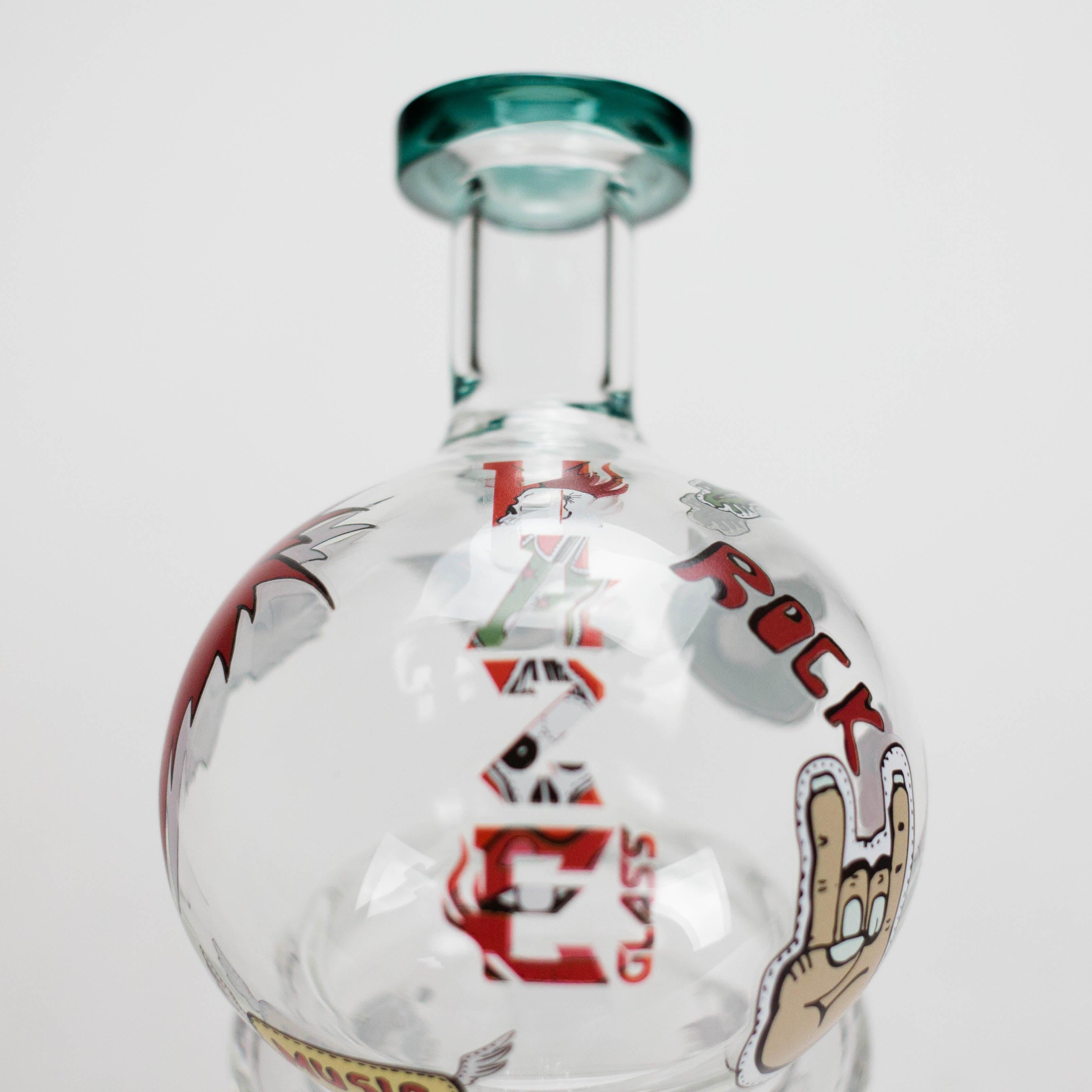 Haze | 6″ Rock Music Bubble Dome Glass Bong – Teal (Mini-D)