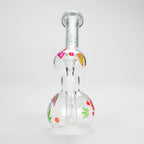 Haze | 4″ Mini Flower Bubble Glass Bong – Charcoal Black (Mini-F)