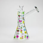 Haze | 7″ Skull Glass Bubbler – Charcoal Black (Mini-H)